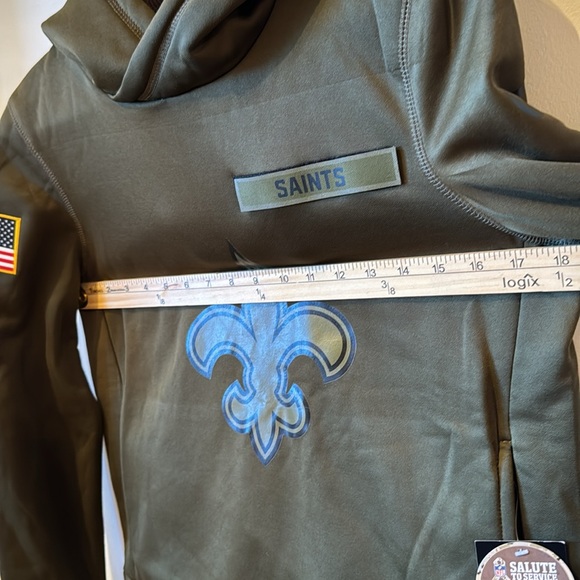 Saints Salute to Service Hoodie Size Small reach through front pocket NWT NFL - Picture 8 of 8